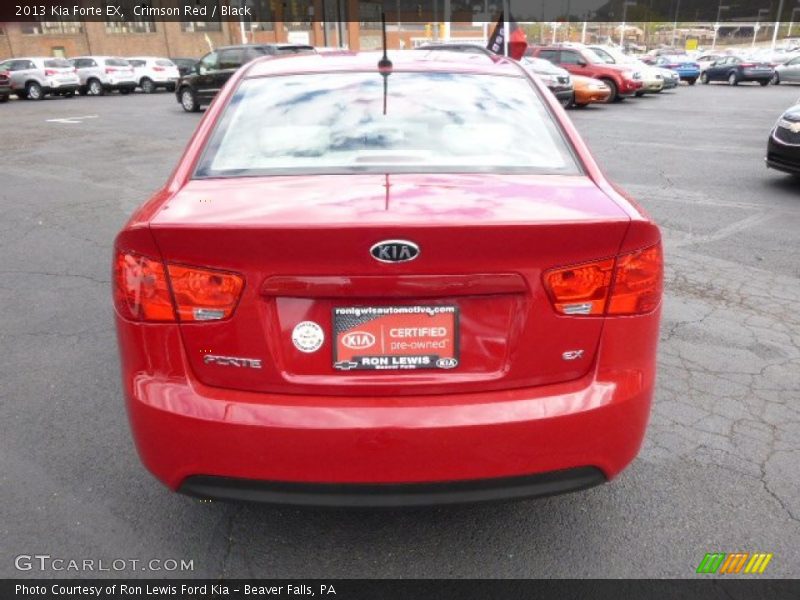 Crimson Red / Black 2013 Kia Forte EX