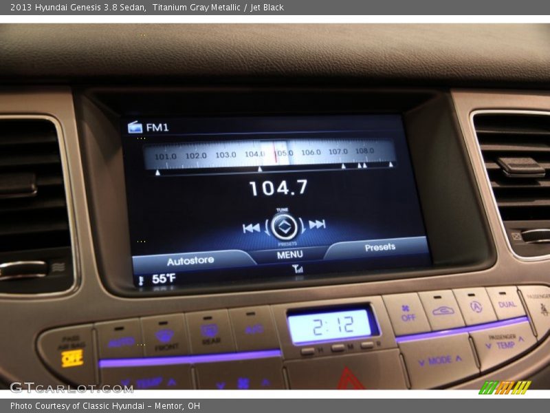 Titanium Gray Metallic / Jet Black 2013 Hyundai Genesis 3.8 Sedan