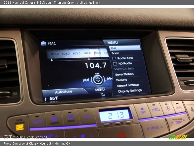 Titanium Gray Metallic / Jet Black 2013 Hyundai Genesis 3.8 Sedan