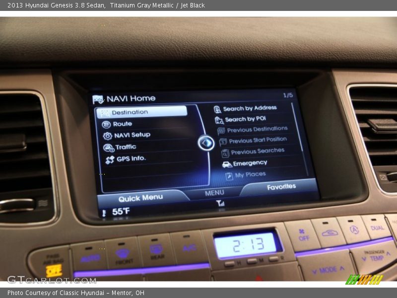 Titanium Gray Metallic / Jet Black 2013 Hyundai Genesis 3.8 Sedan