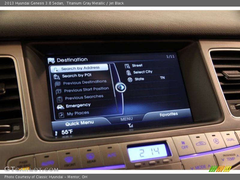 Titanium Gray Metallic / Jet Black 2013 Hyundai Genesis 3.8 Sedan