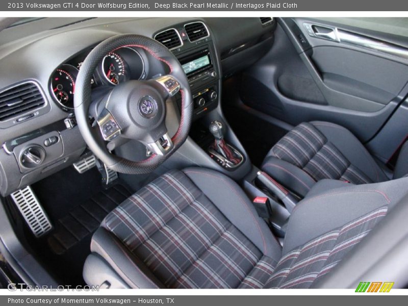 Deep Black Pearl Metallic / Interlagos Plaid Cloth 2013 Volkswagen GTI 4 Door Wolfsburg Edition