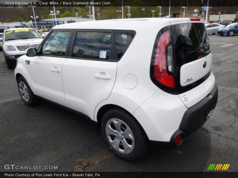 Clear White / Black Diamond Woven Cloth 2014 Kia Soul 1.6