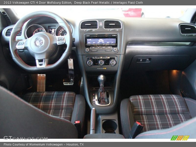 Deep Black Pearl Metallic / Interlagos Plaid Cloth 2013 Volkswagen GTI 4 Door Wolfsburg Edition