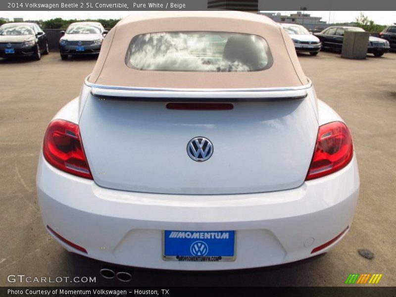 Pure White / Beige 2014 Volkswagen Beetle 2.5L Convertible