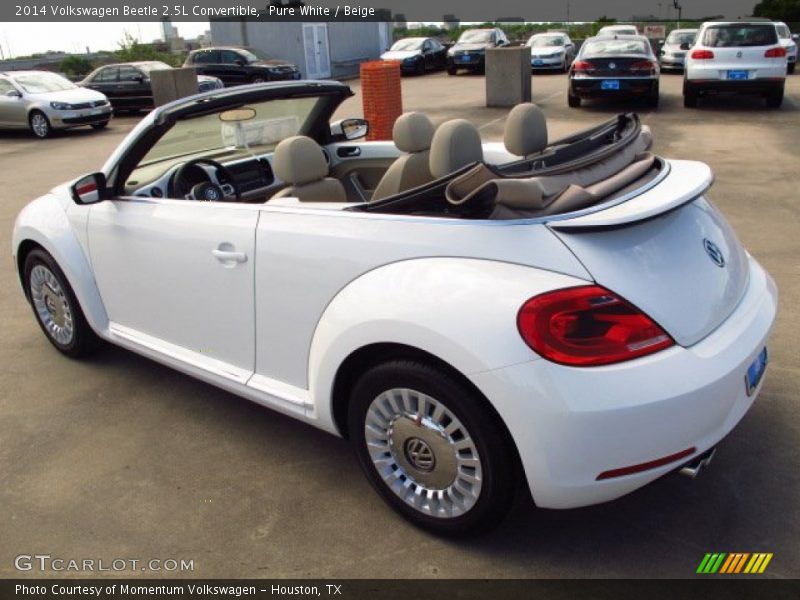 Pure White / Beige 2014 Volkswagen Beetle 2.5L Convertible