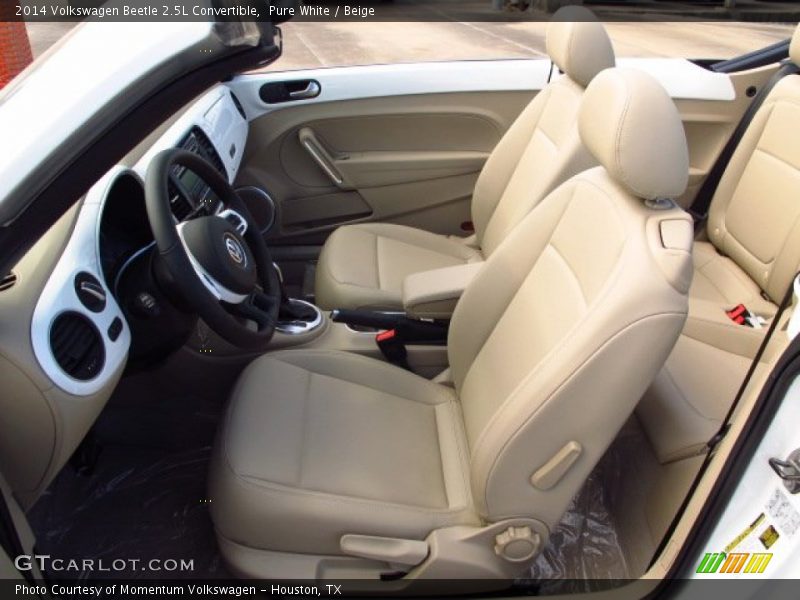 Pure White / Beige 2014 Volkswagen Beetle 2.5L Convertible