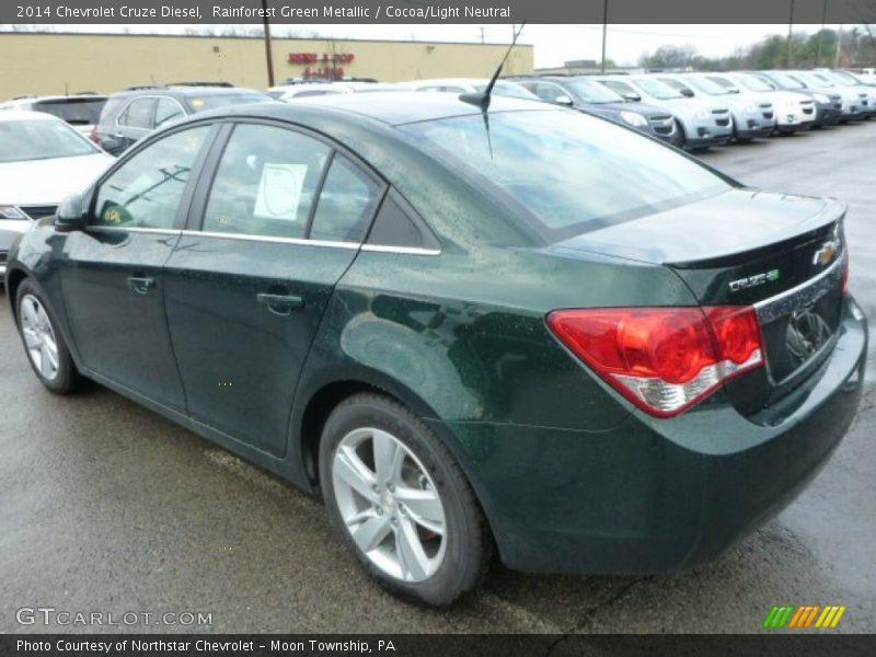 Rainforest Green Metallic / Cocoa/Light Neutral 2014 Chevrolet Cruze Diesel