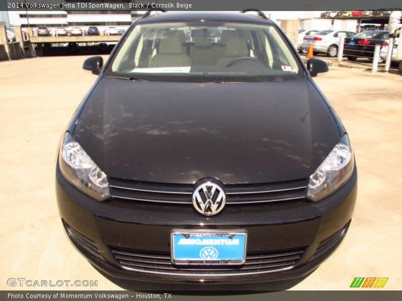 Black / Cornsilk Beige 2014 Volkswagen Jetta TDI SportWagen