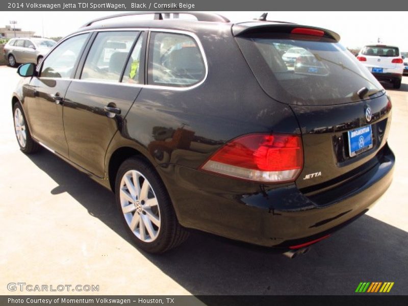 Black / Cornsilk Beige 2014 Volkswagen Jetta TDI SportWagen