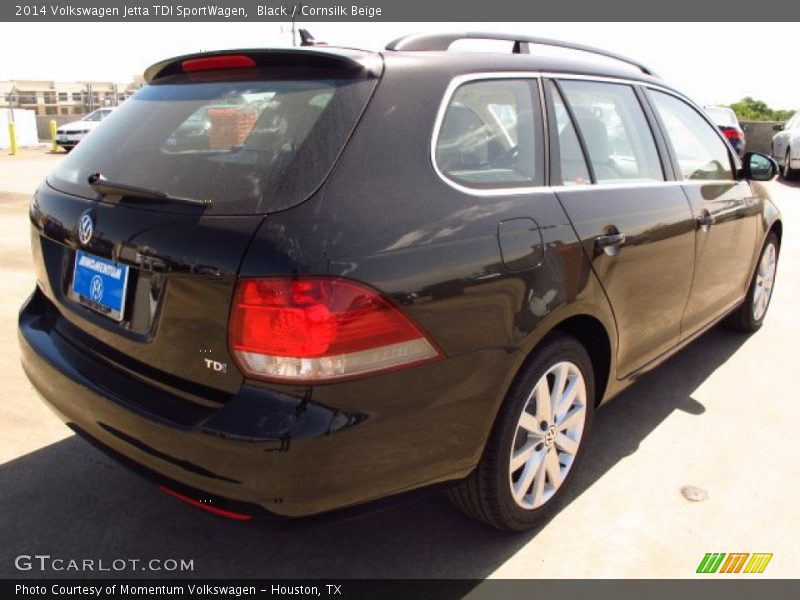 Black / Cornsilk Beige 2014 Volkswagen Jetta TDI SportWagen