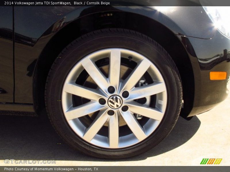 Black / Cornsilk Beige 2014 Volkswagen Jetta TDI SportWagen