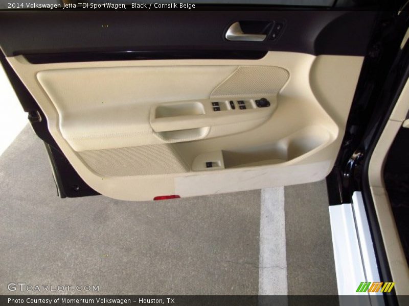 Black / Cornsilk Beige 2014 Volkswagen Jetta TDI SportWagen