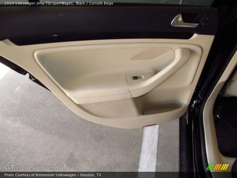 Black / Cornsilk Beige 2014 Volkswagen Jetta TDI SportWagen