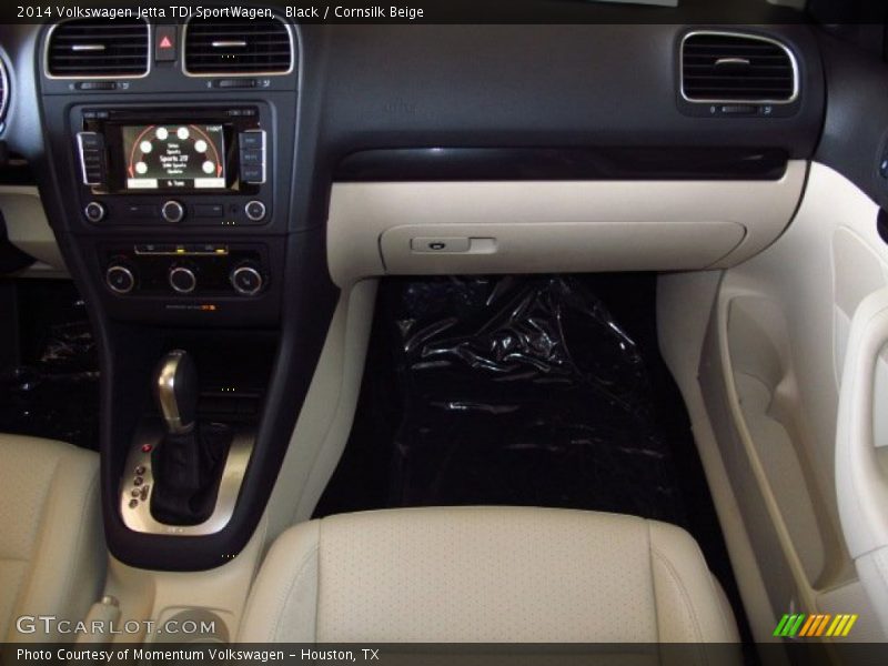 Black / Cornsilk Beige 2014 Volkswagen Jetta TDI SportWagen