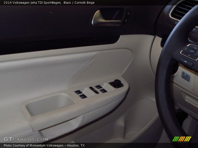 Black / Cornsilk Beige 2014 Volkswagen Jetta TDI SportWagen