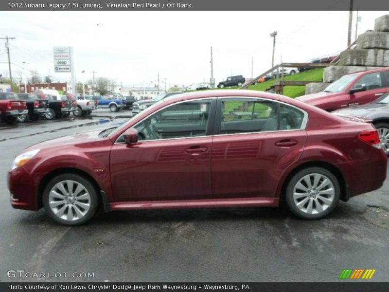 Venetian Red Pearl / Off Black 2012 Subaru Legacy 2.5i Limited