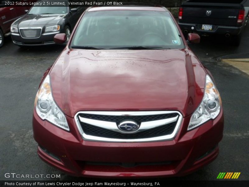 Venetian Red Pearl / Off Black 2012 Subaru Legacy 2.5i Limited