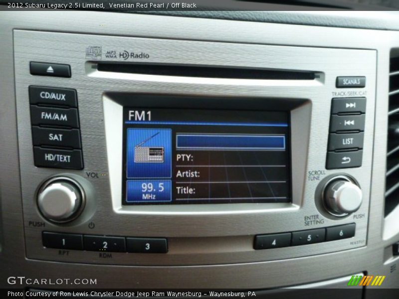 Venetian Red Pearl / Off Black 2012 Subaru Legacy 2.5i Limited