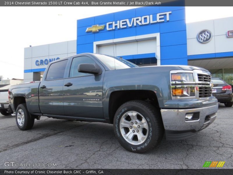 Blue Granite Metallic / Jet Black/Dark Ash 2014 Chevrolet Silverado 1500 LT Crew Cab 4x4