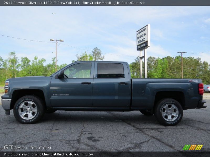 Blue Granite Metallic / Jet Black/Dark Ash 2014 Chevrolet Silverado 1500 LT Crew Cab 4x4