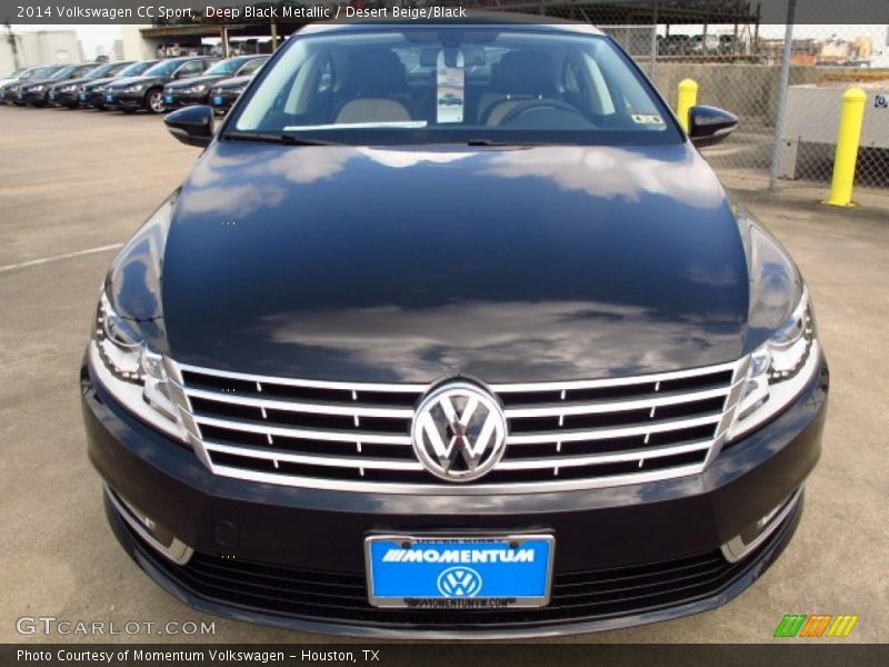 Deep Black Metallic / Desert Beige/Black 2014 Volkswagen CC Sport