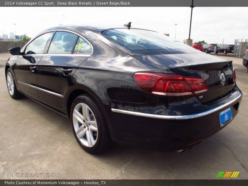 Deep Black Metallic / Desert Beige/Black 2014 Volkswagen CC Sport