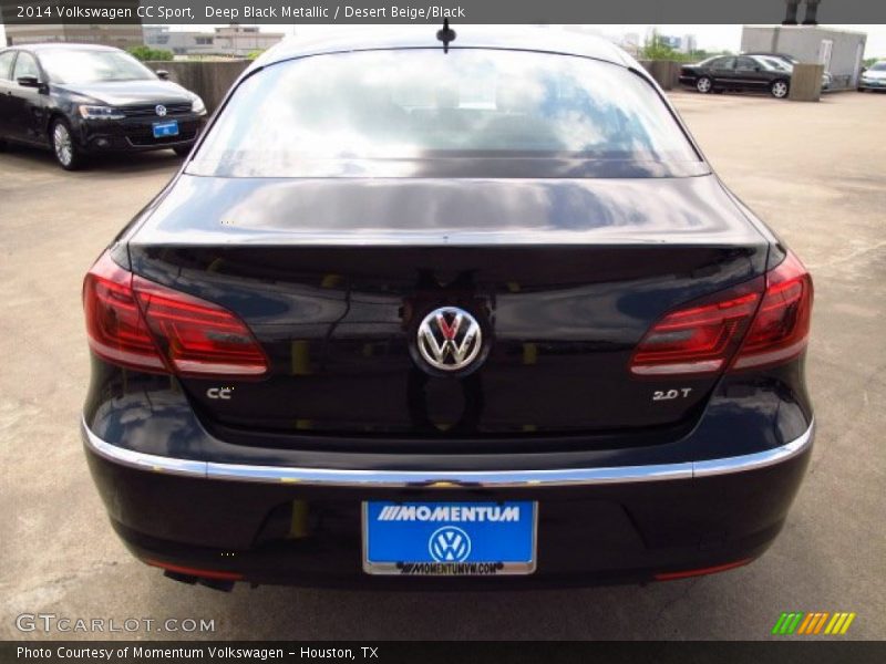 Deep Black Metallic / Desert Beige/Black 2014 Volkswagen CC Sport