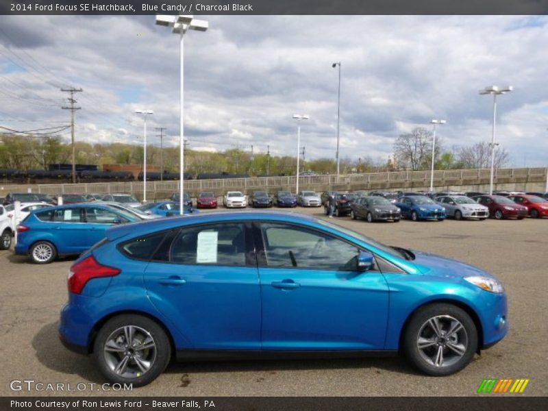 Blue Candy / Charcoal Black 2014 Ford Focus SE Hatchback