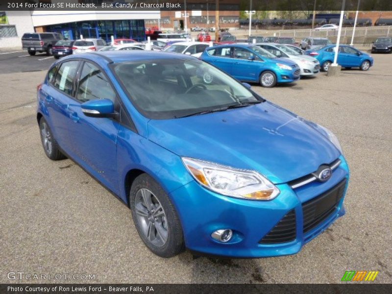 Blue Candy / Charcoal Black 2014 Ford Focus SE Hatchback