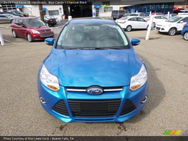 Blue Candy / Charcoal Black 2014 Ford Focus SE Hatchback