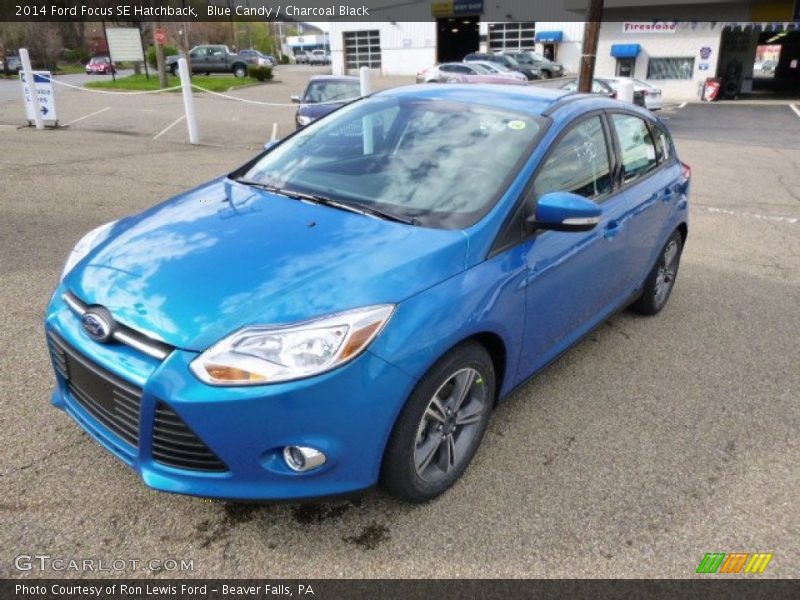 Blue Candy / Charcoal Black 2014 Ford Focus SE Hatchback