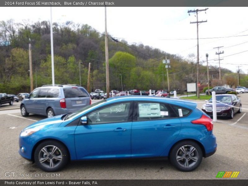 Blue Candy / Charcoal Black 2014 Ford Focus SE Hatchback