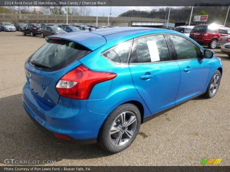 Blue Candy / Charcoal Black 2014 Ford Focus SE Hatchback