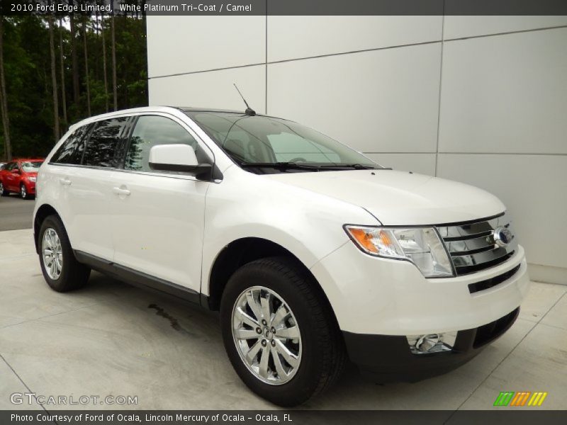 White Platinum Tri-Coat / Camel 2010 Ford Edge Limited