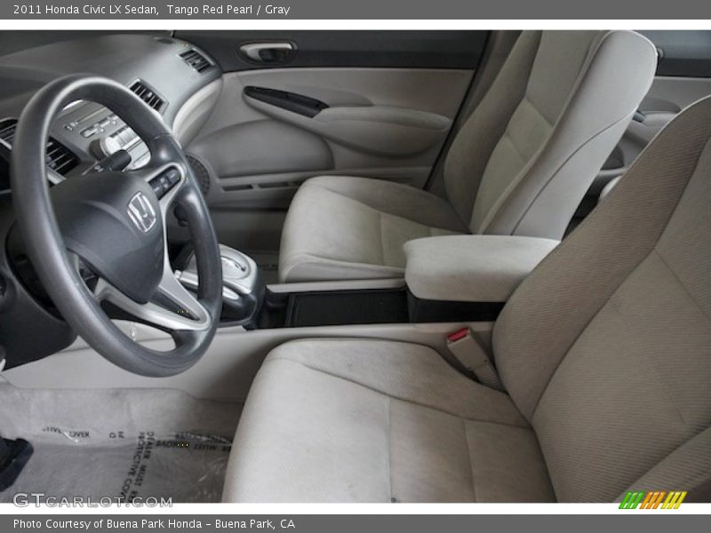 Tango Red Pearl / Gray 2011 Honda Civic LX Sedan