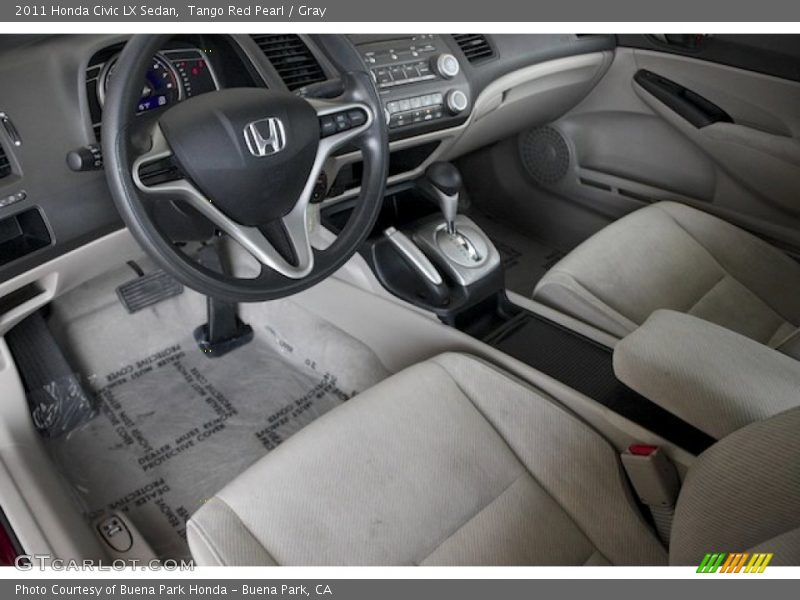Tango Red Pearl / Gray 2011 Honda Civic LX Sedan
