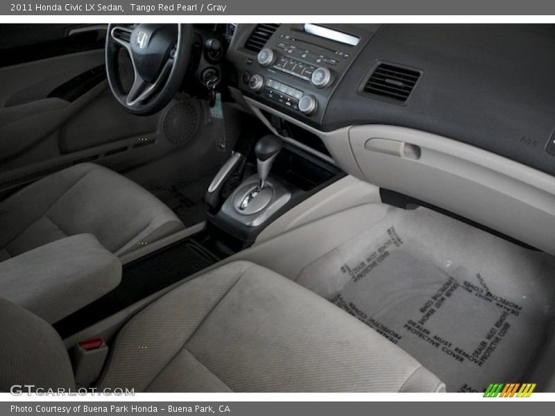 Tango Red Pearl / Gray 2011 Honda Civic LX Sedan