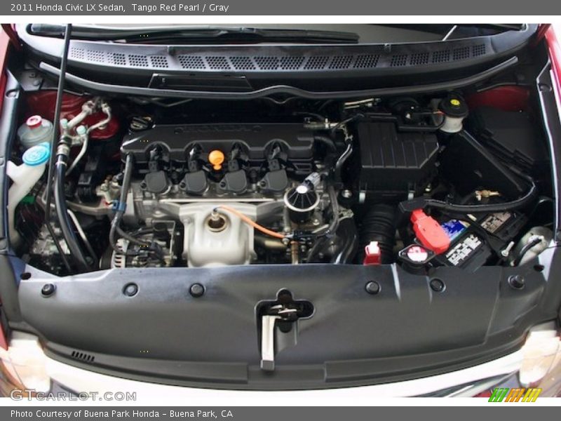 Tango Red Pearl / Gray 2011 Honda Civic LX Sedan
