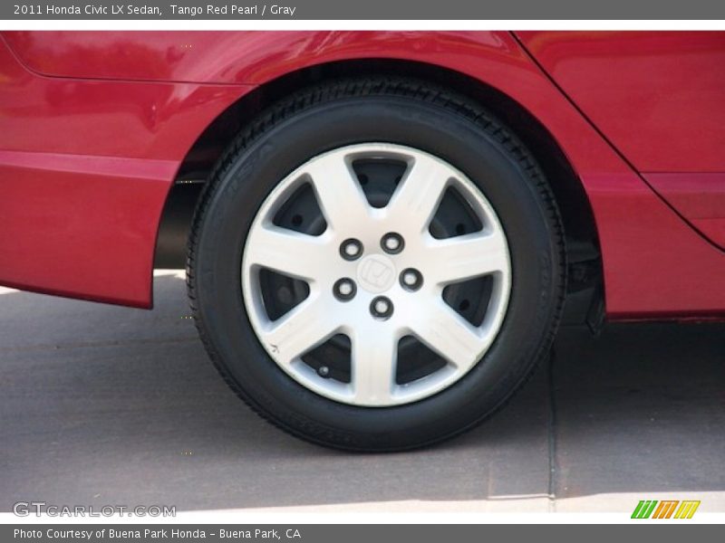Tango Red Pearl / Gray 2011 Honda Civic LX Sedan