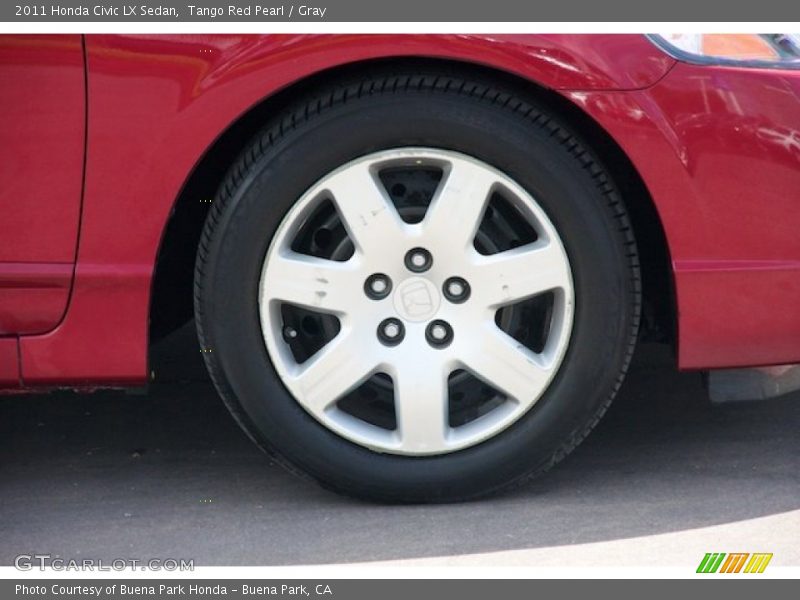 Tango Red Pearl / Gray 2011 Honda Civic LX Sedan