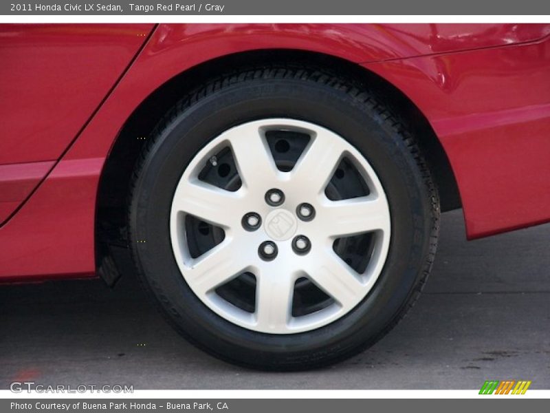 Tango Red Pearl / Gray 2011 Honda Civic LX Sedan