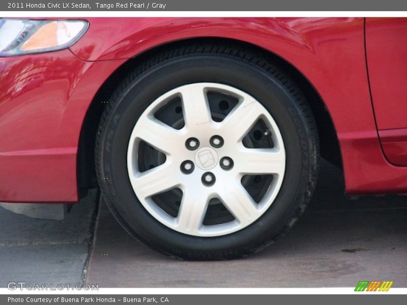 Tango Red Pearl / Gray 2011 Honda Civic LX Sedan
