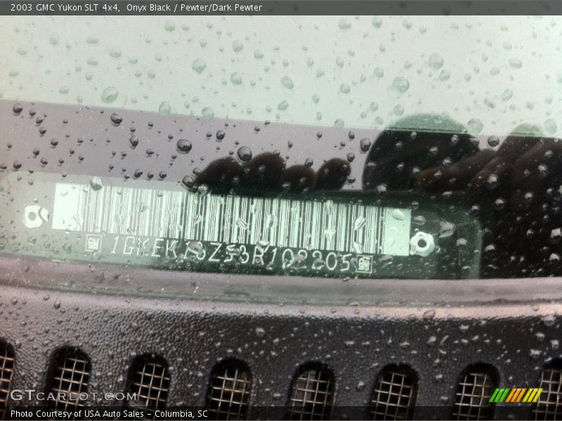 Onyx Black / Pewter/Dark Pewter 2003 GMC Yukon SLT 4x4