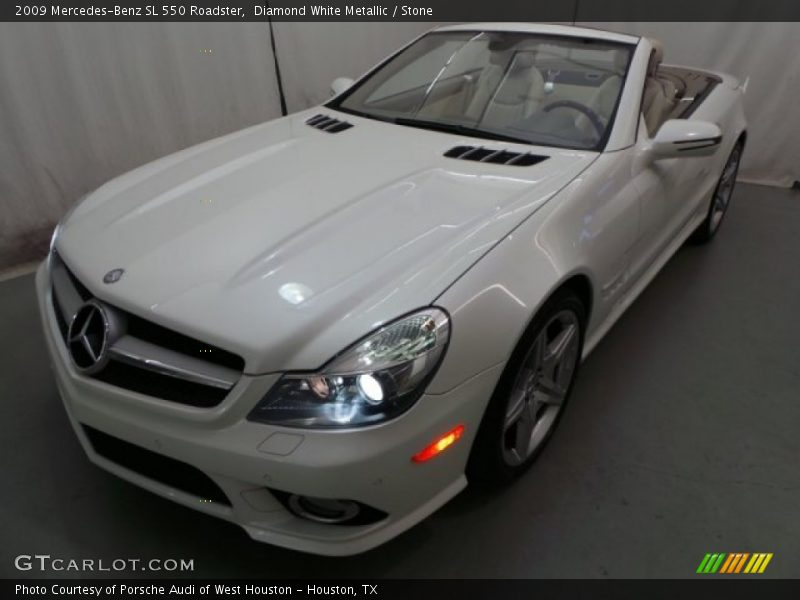 Diamond White Metallic / Stone 2009 Mercedes-Benz SL 550 Roadster