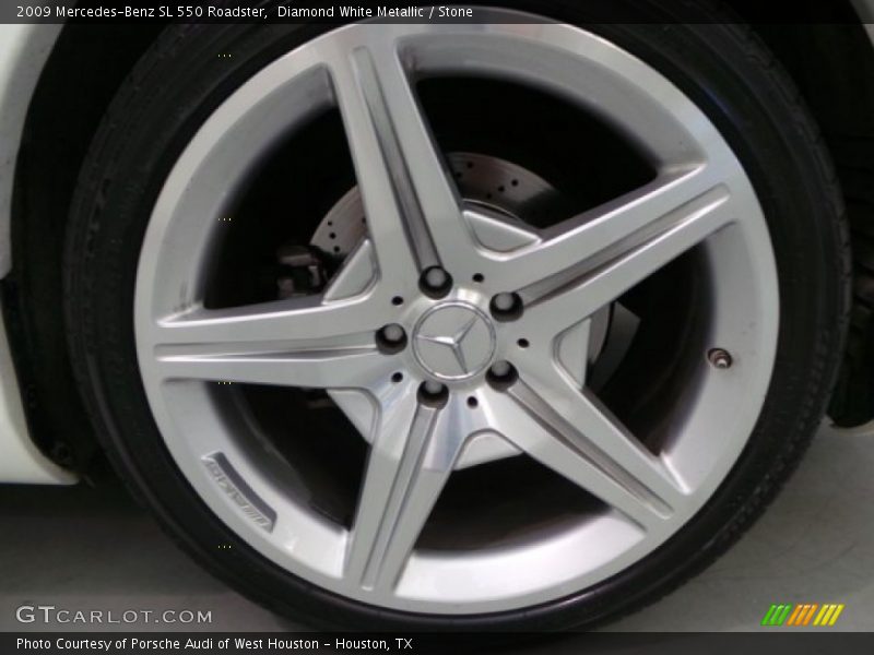 Diamond White Metallic / Stone 2009 Mercedes-Benz SL 550 Roadster