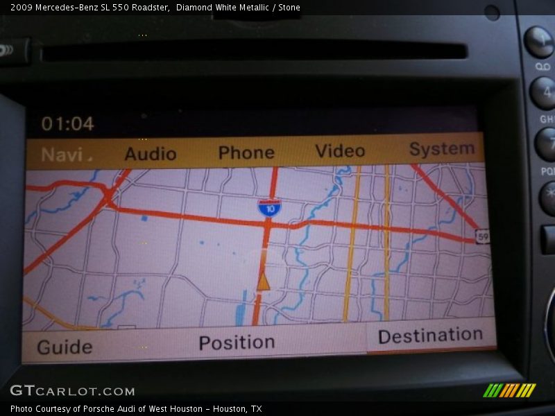 Diamond White Metallic / Stone 2009 Mercedes-Benz SL 550 Roadster