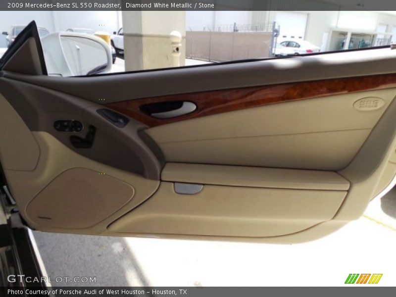 Diamond White Metallic / Stone 2009 Mercedes-Benz SL 550 Roadster