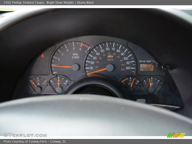 Bright Silver Metallic / Ebony Black 2002 Pontiac Firebird Coupe