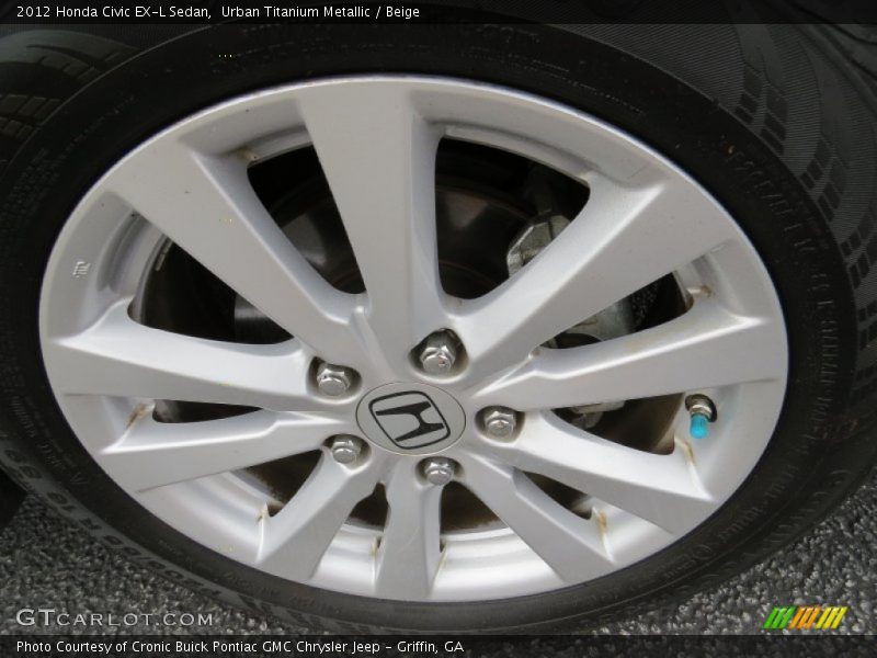 Urban Titanium Metallic / Beige 2012 Honda Civic EX-L Sedan